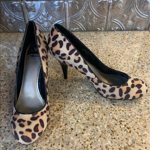 Fergalicious Eutopia Leopard High Heel Shoe size 10 womens. Never worn.